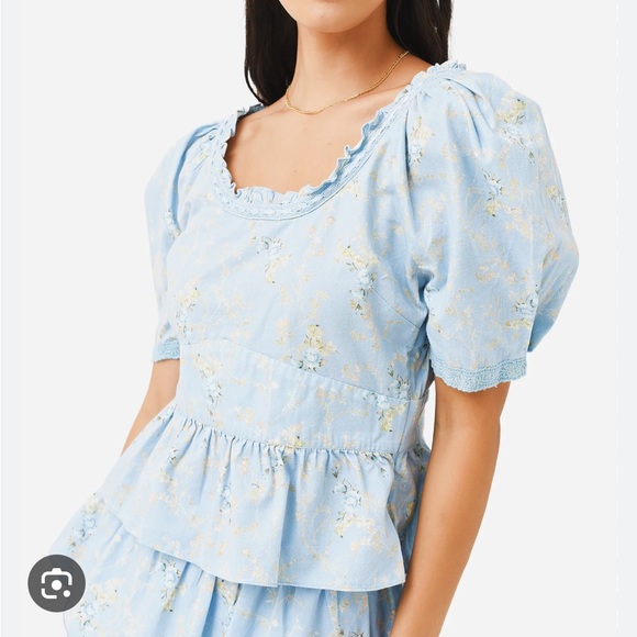 NWT LOVESHACKFANCY Tayshia top Small - Picture 1 of 3